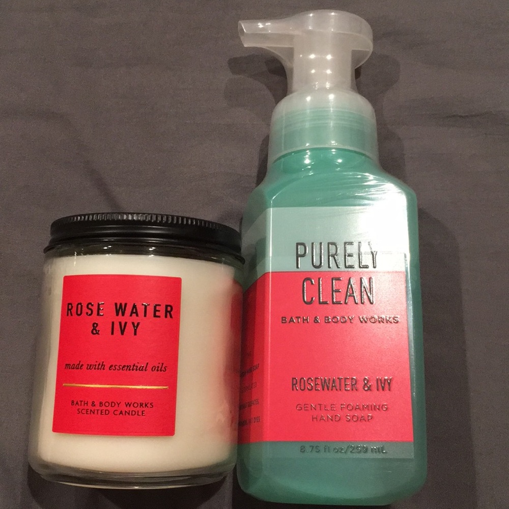 Bath & Body Works PC Rosewater&Ivy  Soap & Candle